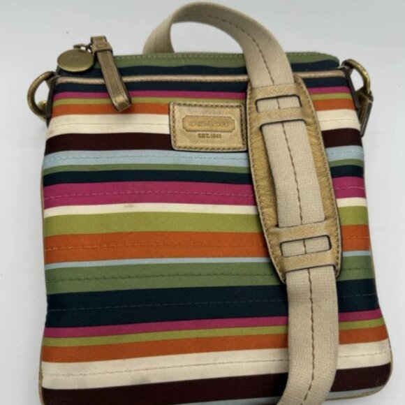 Coach 41674 Legacy Stripe Scarf Print Crossbody 65th Anniversary $188 - Picture 4 of 7